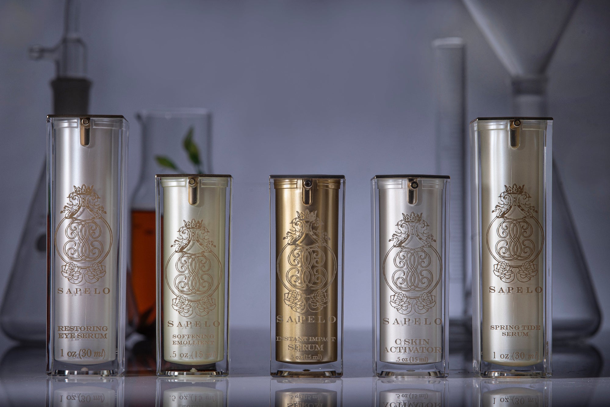 photo of collection of sapelo skin care serums 