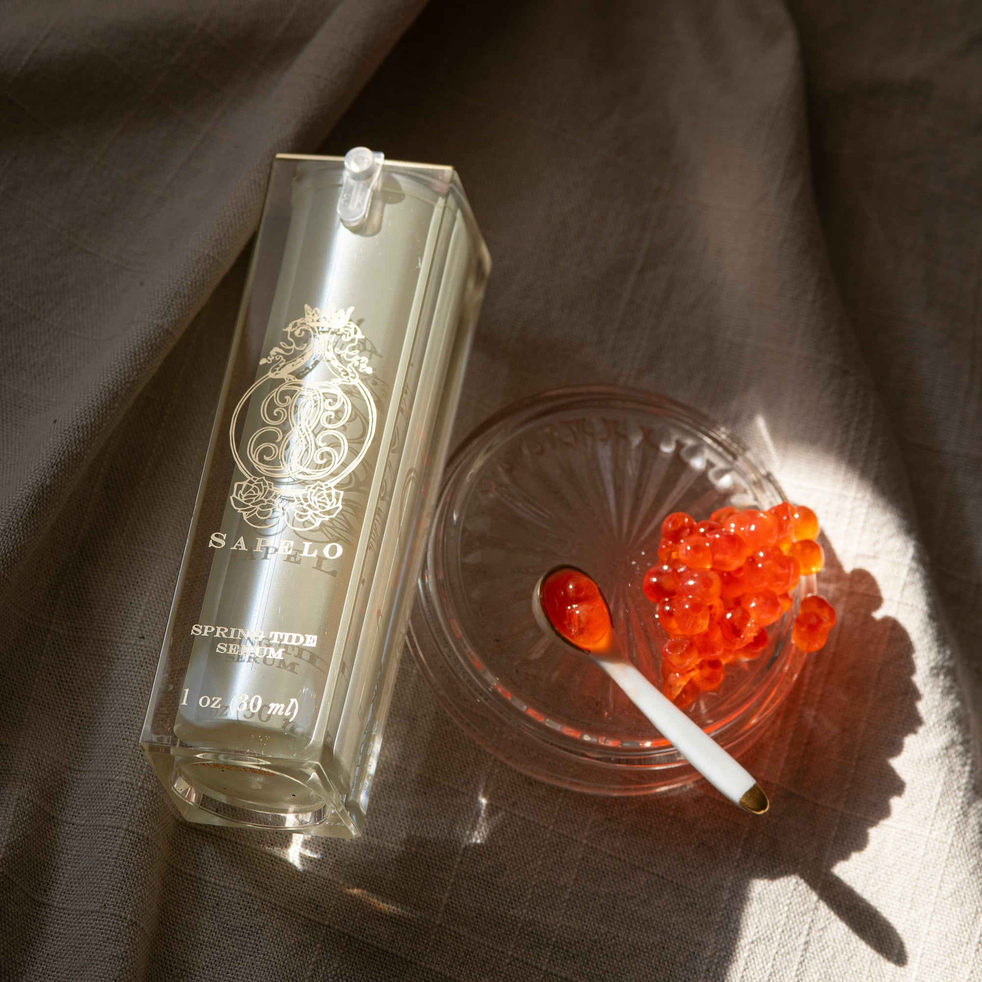 Sapelo Spring Tide Serum – Red Arctic Caviar - intensive serum with marine peptides and hyaluronic acid for deep hydration and skin vitality 