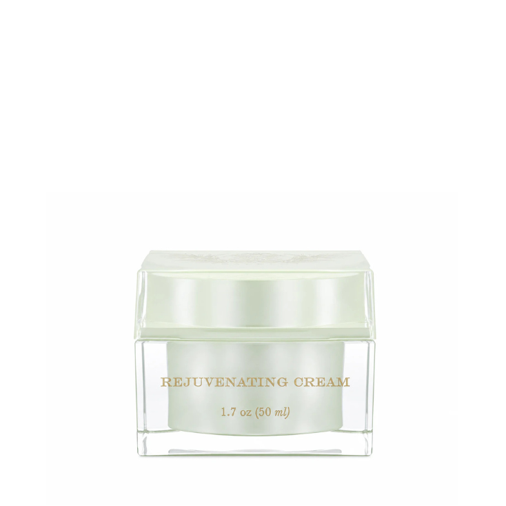 Rejuvenating cream jar on a white background