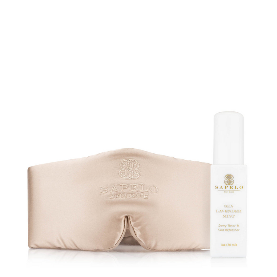 silk sleep mask and sea lavender mist 