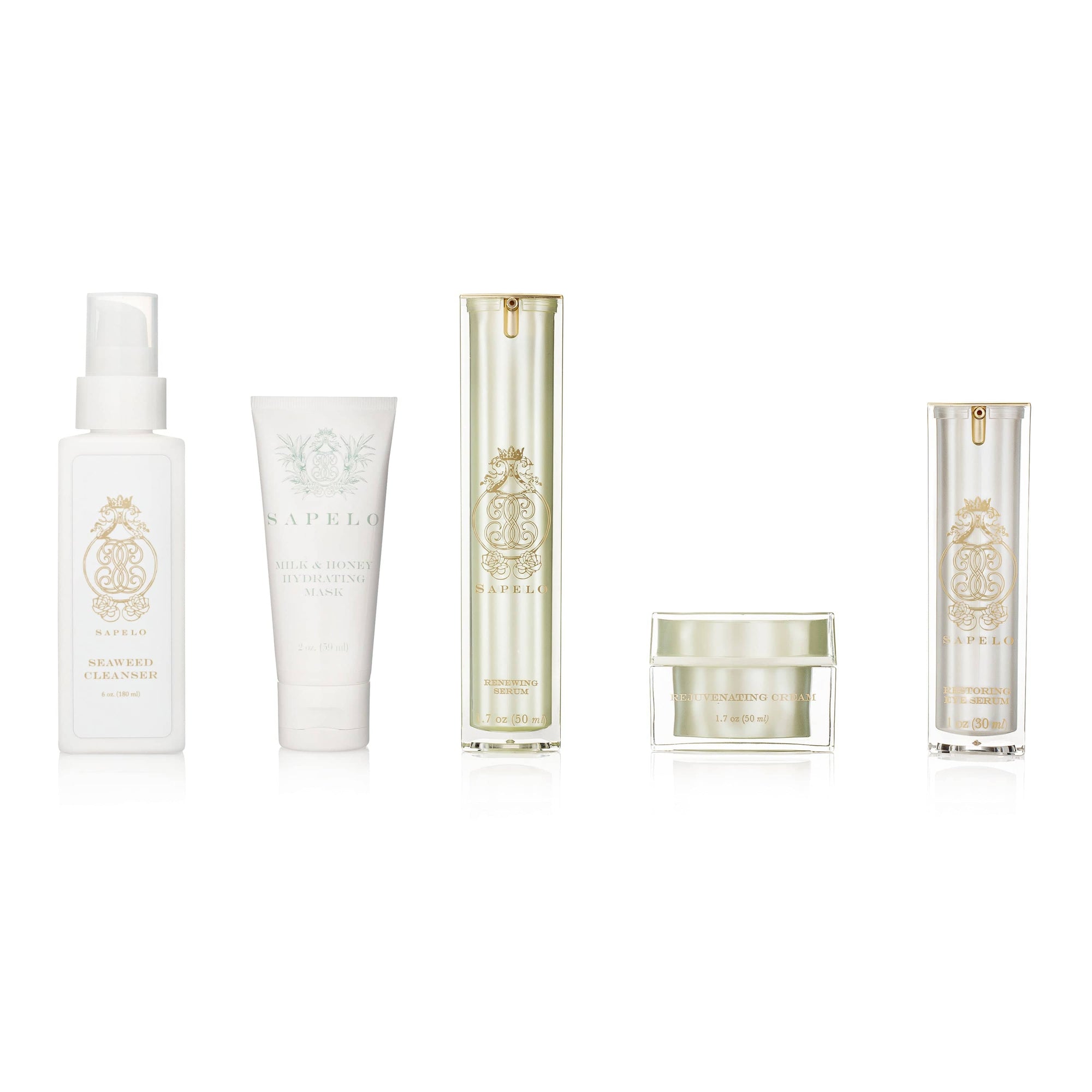 Sapelo Skin Care Sun Damaged Skin Repair System with antioxidants and peptides for restoring and protecting sun-exposed skin 